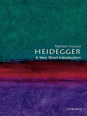 cover image of Heidegger: A Very Short Introduction